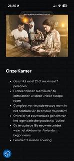 € 60 korting escape room Volendam, Tickets en Kaartjes, Drie personen of meer, Kortingsbon, Overige typen
