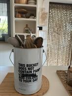 Nikolas vahe  zinken deco emmer voor o a pollepels, Huis en Inrichting, Ophalen of Verzenden, Zo goed als nieuw