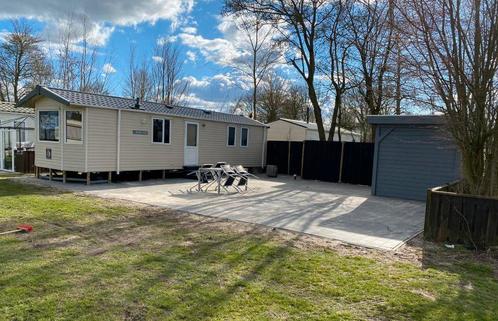 Stacaravan in Blokzijl te koop met vaste dubbele plek, Caravans en Kamperen, Stacaravans, tot en met 6, Ophalen