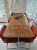 Uitschuifbare eiken tafel, antiek.  8 tot 10 persoons, Huis en Inrichting, Tafels | Eettafels, Ophalen, 200 cm of meer, 50 tot 100 cm