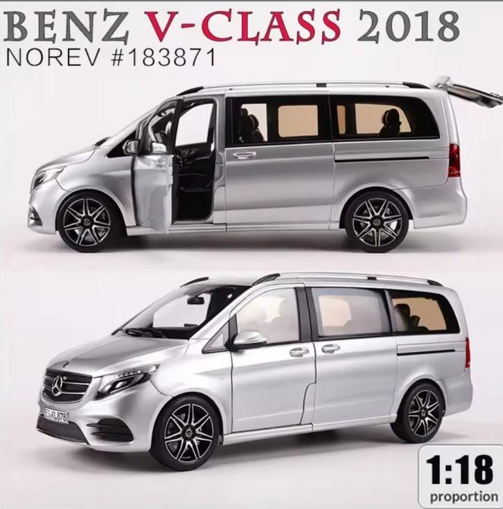 1:18 Mercedes Benz bus AMG Line V Class uit 2018 Norev, Hobby en Vrije tijd, Modelauto's | 1:18, Nieuw, Auto, Norev, Ophalen of Verzenden