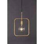 Dutchbone Cubo goudkleurige design hanglamp minimalistisch, Ophalen of Verzenden, Nieuw, Metaal, Minder dan 50 cm