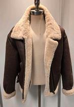Dames lammy coat pilotenjas - maat L / 42 - lamsvacht, Ophalen of Verzenden, Zo goed als nieuw, Maat 42/44 (L), Bruin
