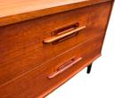Vintage Xl Lowboard Dressoir Tv Audio Meubel Jaren 60, Vintage, Zo goed als nieuw, 25 tot 50 cm, Vintage