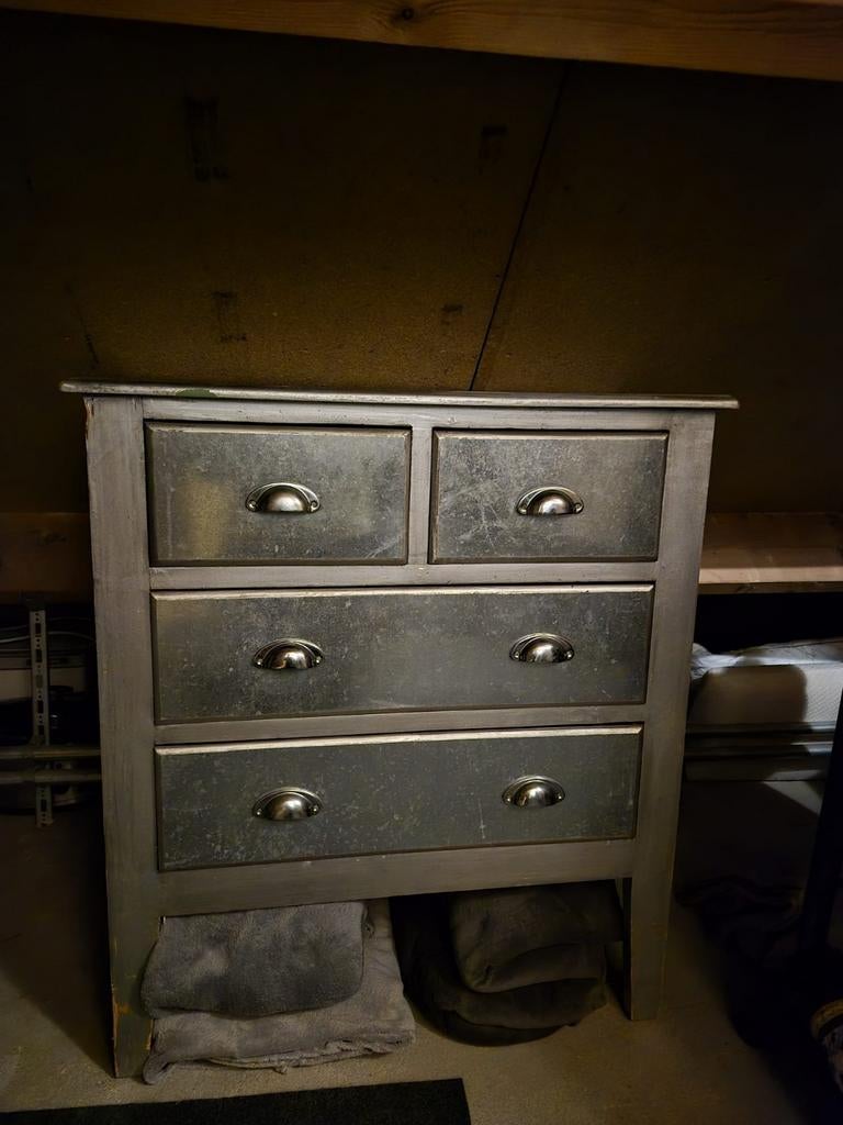 Zilveren Buikkastje met Lades, Gebruikt, Overige materialen, Vintage, Met lade(s)