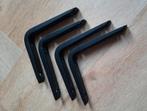 4 st zwart metalen plank dragers, Doe-het-zelf en Verbouw, IJzerwaren en Bevestigingsmiddelen, Ophalen, Zo goed als nieuw
