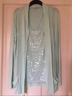 Vero moda twin set (vest + top) mint groen mt. M/L, Kleding | Dames, Vero Moda, Maat 42/44 (L), Ophalen of Verzenden, Zo goed als nieuw