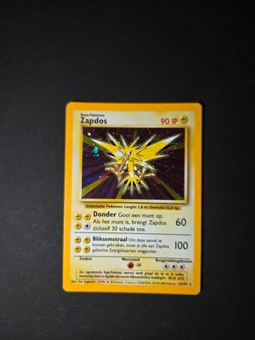 Zapdos 16/102 Pokemon base holo beschikbaar voor biedingen