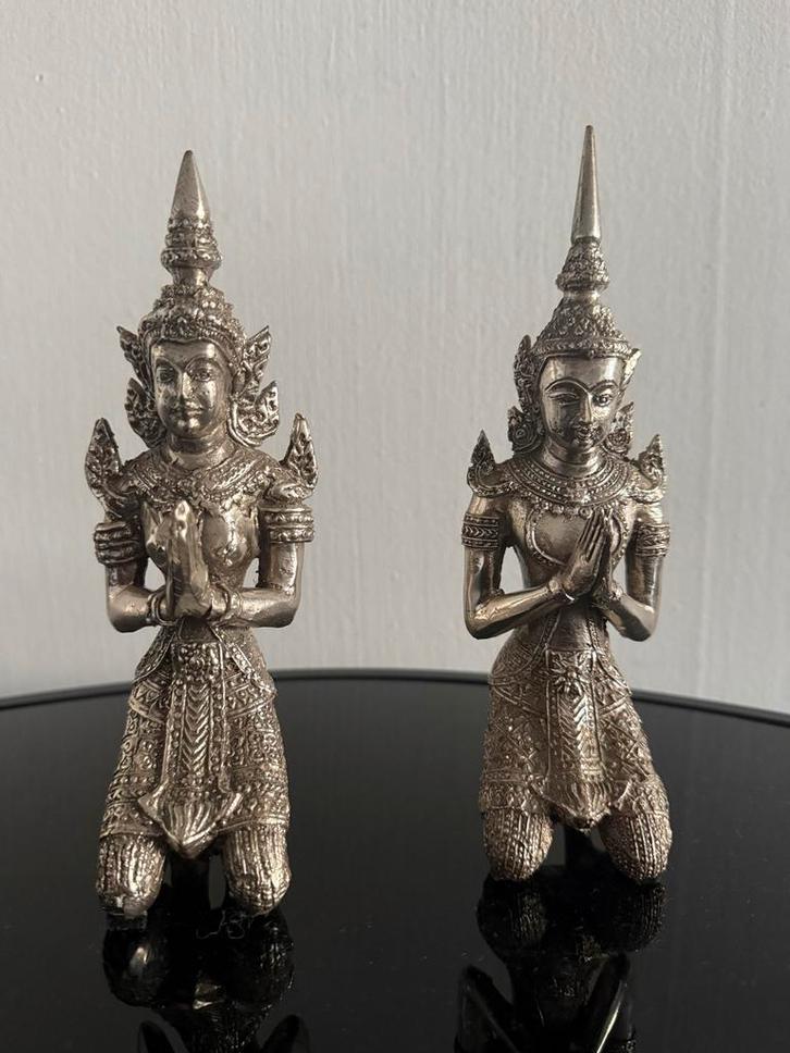 Tempeliers Beeldjes - Set van 2, Antiek en Kunst, Kunst | Beelden en Houtsnijwerken, Verzenden