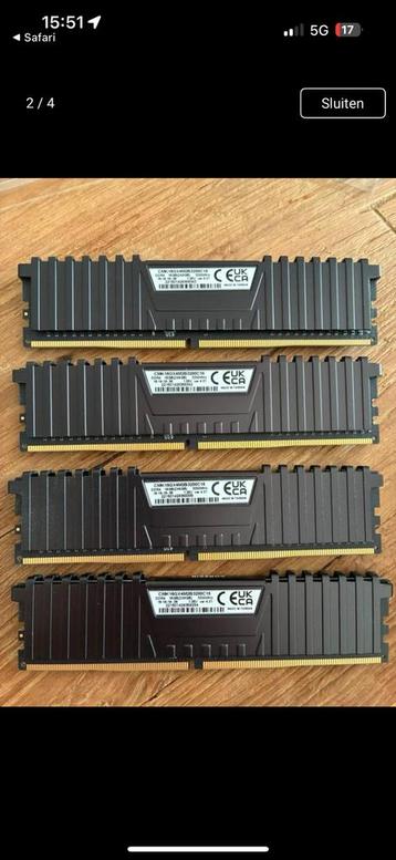 Corsair Vengeance 32 GB 3200 4x8 GB beschikbaar voor biedingen