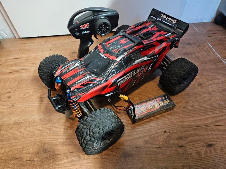 Traxxas Rustler 4x4 met 2S LiPo, Hobby en Vrije tijd, Modelbouw | Radiografisch | Auto's, Gebruikt, Auto offroad, Elektro, Schaal 1:10