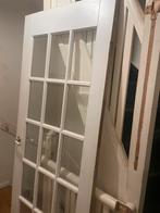 Jaren 30 deur met glas, Doe-het-zelf en Verbouw, Deuren en Horren, Binnendeur, Ophalen of Verzenden, 200 tot 215 cm, Glas