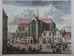 gravure kleur Nieuwe Kerk te Amsterdam Caspar Commelin 1691, Verzenden