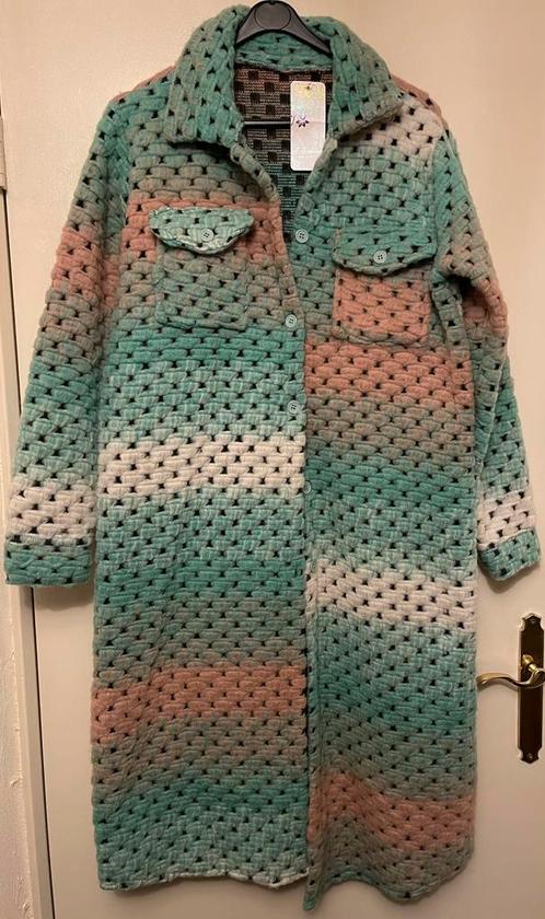 Nieuw! Prachtig apart gebreid vest mt M/L, Kleding | Dames, Truien en Vesten, Zo goed als nieuw, Blauw, Ophalen of Verzenden