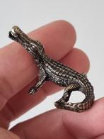 Vintage miniatuur brons messing alligator, Antiek en Kunst, Antiek | Koper en Brons, Ophalen of Verzenden