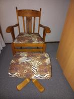leunstoel, Huis en Inrichting, Stoelen, Ophalen, Gebruikt, Bruin, Vintage