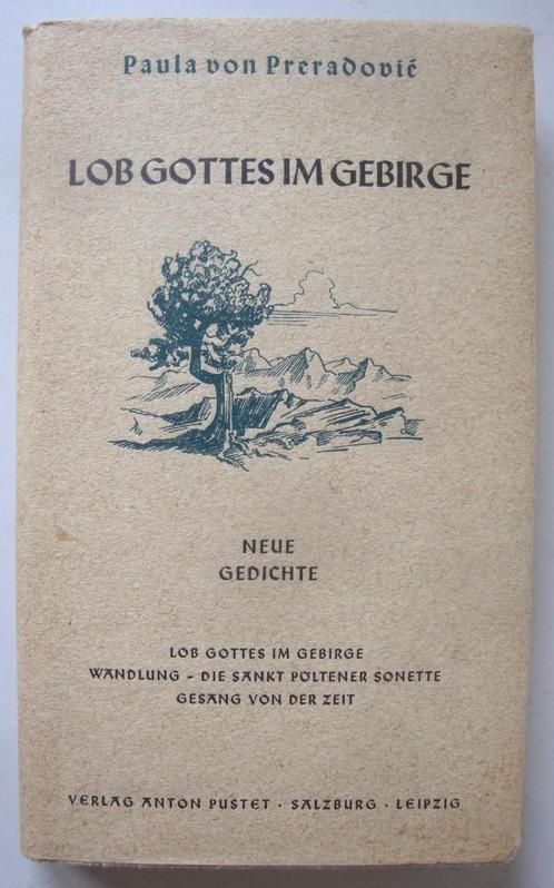 Paula von Preradovic Lob Gottes im Gebirge, Wandlung, Die Sa, Boeken, Gedichten en Poëzie, Zo goed als nieuw, Eén auteur, Ophalen of Verzenden