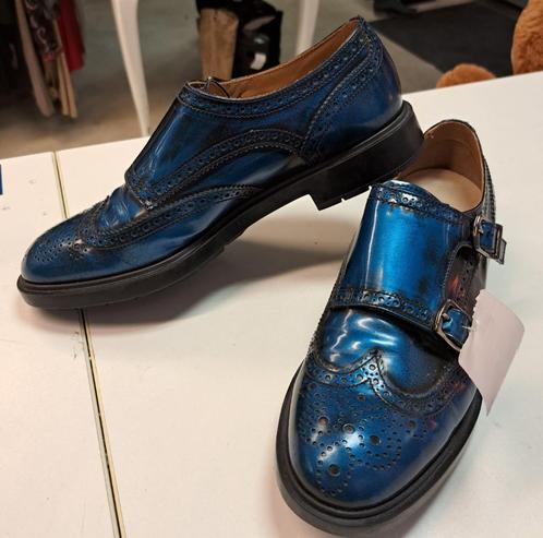 Fratelli Rossetti blauw metallic lak derby schoen 38 44340, Kleding | Dames, Schoenen, Zo goed als nieuw, Schoenen met lage hakken
