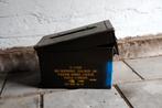 Metalen munitiekist ammo box  .50  munitie, Ophalen of Verzenden, Landmacht, Nederland, Kist of Geocache