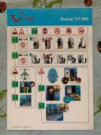 TUI 737-800 safety card, Verzamelen, Luchtvaart en Vliegtuigspotten, Ophalen of Verzenden, Nieuw, Kaart, Foto of Prent
