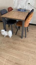 Eettafel met vier stoelen, Huis en Inrichting, Tafels | Eettafels, Ophalen, Gebruikt