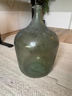 Grote groene vintage vaas, Ophalen, 50 tot 75 cm, Groen, Glas