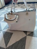 Witte handtas met klein tasje, Sieraden, Tassen en Uiterlijk, Tassen | Damestassen, Ophalen, Gebruikt, Wit, Handtas