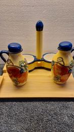 Olie en azijnset met peper en zoutstel. Hongaars handwerk, Ophalen