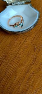 Zilveren ring  goud op Zilver  maat 19, Sieraden, Tassen en Uiterlijk, Ringen, Ophalen of Verzenden, Goud, Zilver, Dame