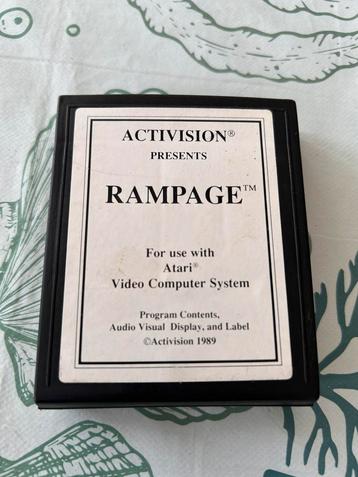 Atari 2600 Rampage white label beschikbaar voor biedingen