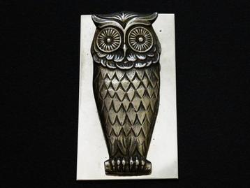 Art Deco geldklem papierklem uil vogel beschikbaar voor biedingen