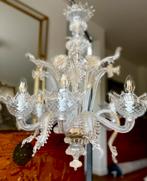 Murano kristallen kroonluchter hanglamp Hollywood Regency, Ophalen, Glas, Hollywood Regency, Italiaans design, Venetiaans, Murano glas