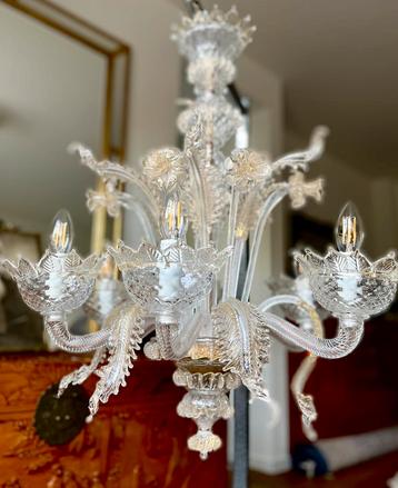 Murano kristallen kroonluchter hanglamp Hollywood Regency beschikbaar voor biedingen