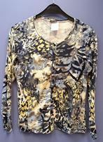 Gerry Weber ongedragen vestje blauw/creme/grijs 42 nr 44433, Gerry weber, Blauw, ., Maat 42/44 (L)