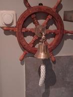 Scheepsbel met Stuurrad Decoratie 35cm, Ophalen of Verzenden, Zo goed als nieuw, Motorboot of Zeilboot, Gebruiksvoorwerp