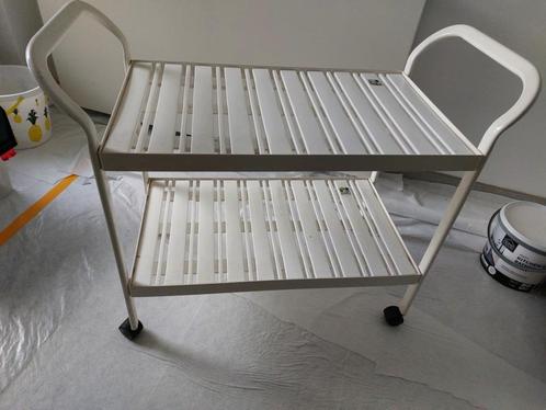serveerwagen verrijdbaar, Huis en Inrichting, Tafels | Bijzettafels, Gebruikt, Rechthoekig, 60 cm of meer, Minder dan 55 cm, Metaal of Aluminium