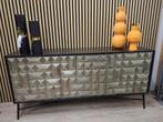 dressoir 3 deurs champagn model Tetro van Richmond Interiors, Ophalen, Metaal, 150 tot 200 cm, Nieuw