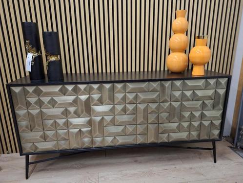 dressoir 3 deurs champagn model Tetro van Richmond Interiors, Huis en Inrichting, Kasten | Dressoirs, Nieuw, 150 tot 200 cm, 25 tot 50 cm