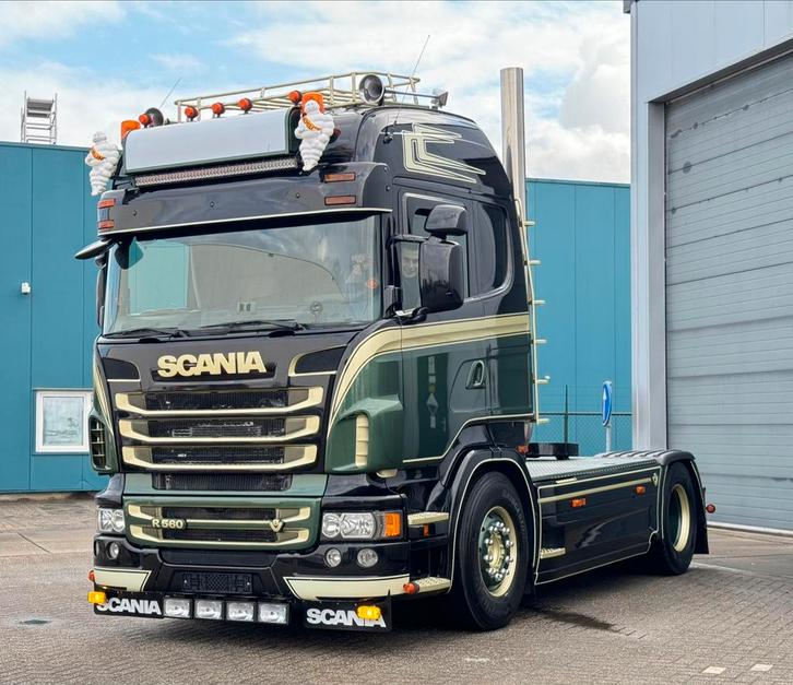 Scania R560 V8 Showtruck . Handgeschakeld. Hydroliek, Auto's, Vrachtwagens, Bedrijf, Scania, Diesel, Euro 5, Handgeschakeld, Groen