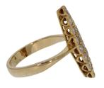 Luxe 14 karaats gouden prinsessen ring met 18 diamanten, Sieraden, Tassen en Uiterlijk, Ringen, Goud, Goud, Met edelsteen, 17 tot 18