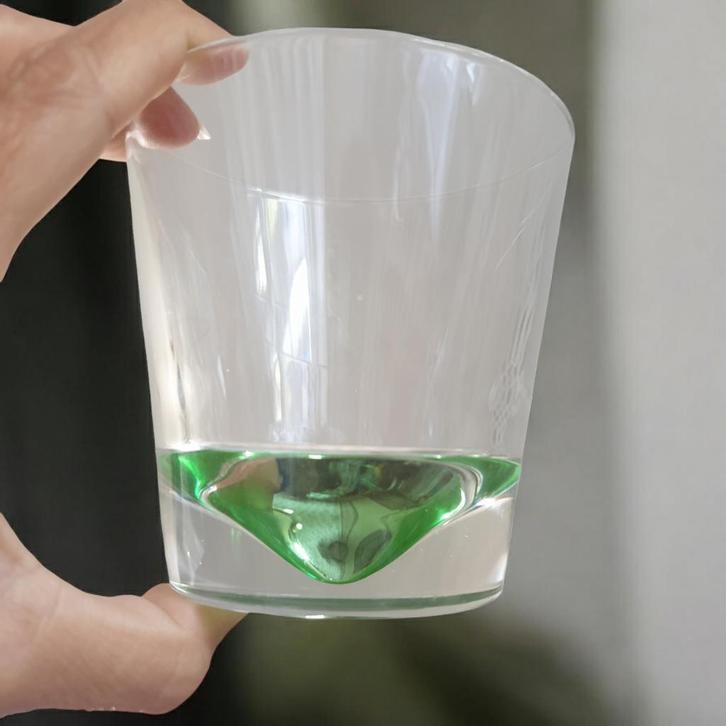 Vintage design glazen groene kegel in bodem Holmegaard? 3 st, Huis en Inrichting, Keuken | Servies, Zo goed als nieuw, Glas of Glazen