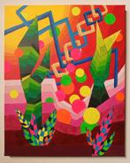 Random kleurrijk psychedelisch schilderij (40*50 cm), Ophalen of Verzenden