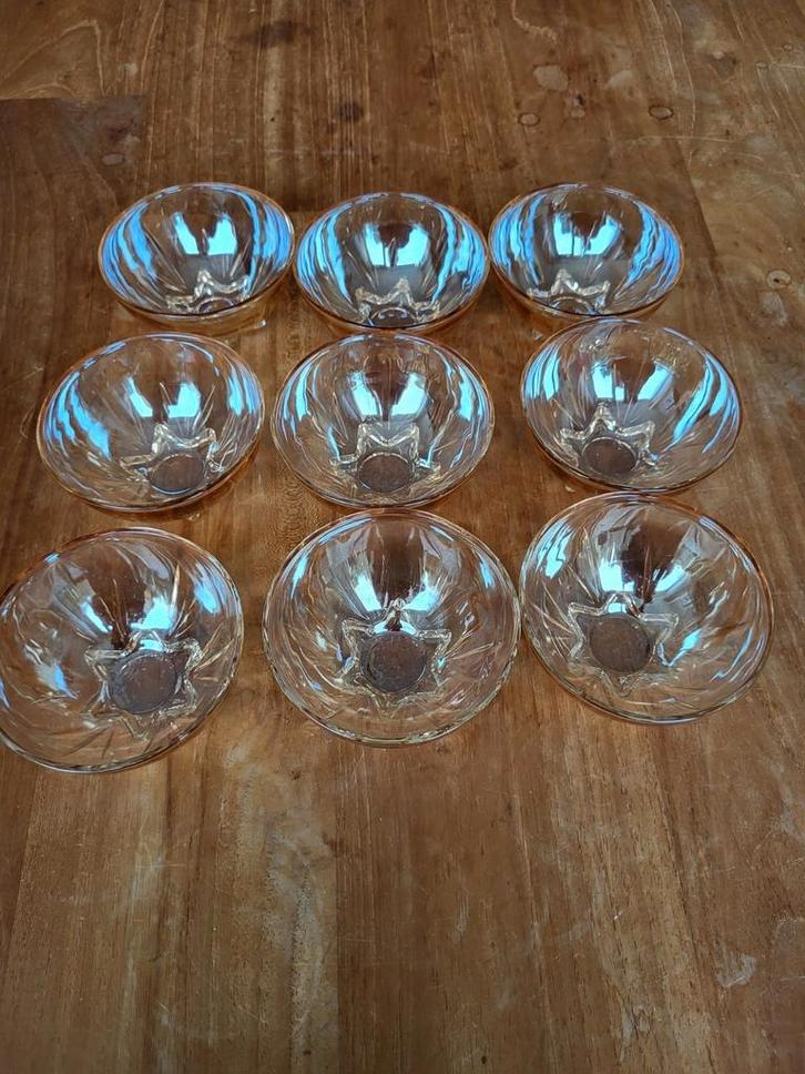 Vintage Glazen Schaaltjes WD-027, Antiek en Kunst, Antiek | Glas en Kristal, Ophalen of Verzenden