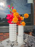 Vazen bubbly bobbel bubbel waxinelichthouder wit 3D, Ophalen of Verzenden, Nieuw, Wit, Minder dan 50 cm