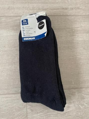 Nieuw: 2 Paar Thermo Sokken - Donkerblauw - Maat 43-46 beschikbaar voor biedingen
