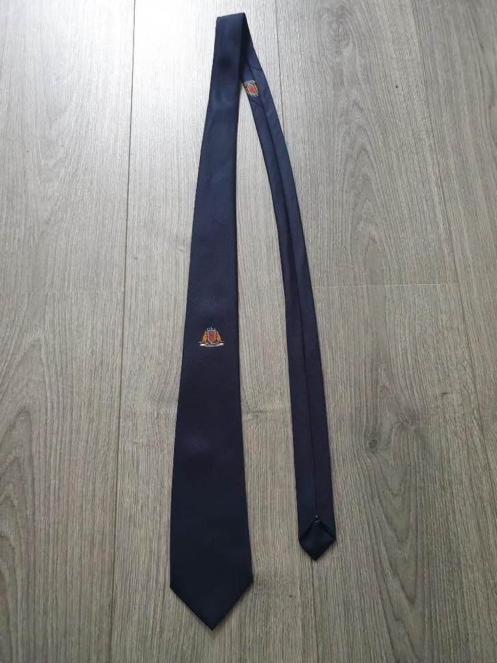 AUSTICO blauwe stropdas ~ HH1811, Kleding | Heren, Stropdassen, Zo goed als nieuw, Effen, Blauw, Ophalen of Verzenden