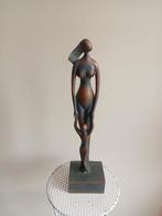Bronzen beeld vrouw met kind, Ophalen of Verzenden