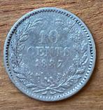 10 cent 1887 Willem III, Postzegels en Munten, Munten | Nederland, Ophalen, Koning Willem III, Zilver, 10 cent