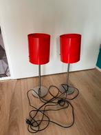 2 tafel lampen met metalen voet, Minder dan 50 cm, Ophalen of Verzenden, Metaal, Zo goed als nieuw