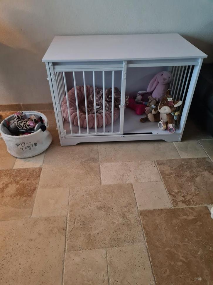 Hele gave bench wit nieuw in doos, Dieren en Toebehoren, Hondenbenches, Nieuw, Ophalen